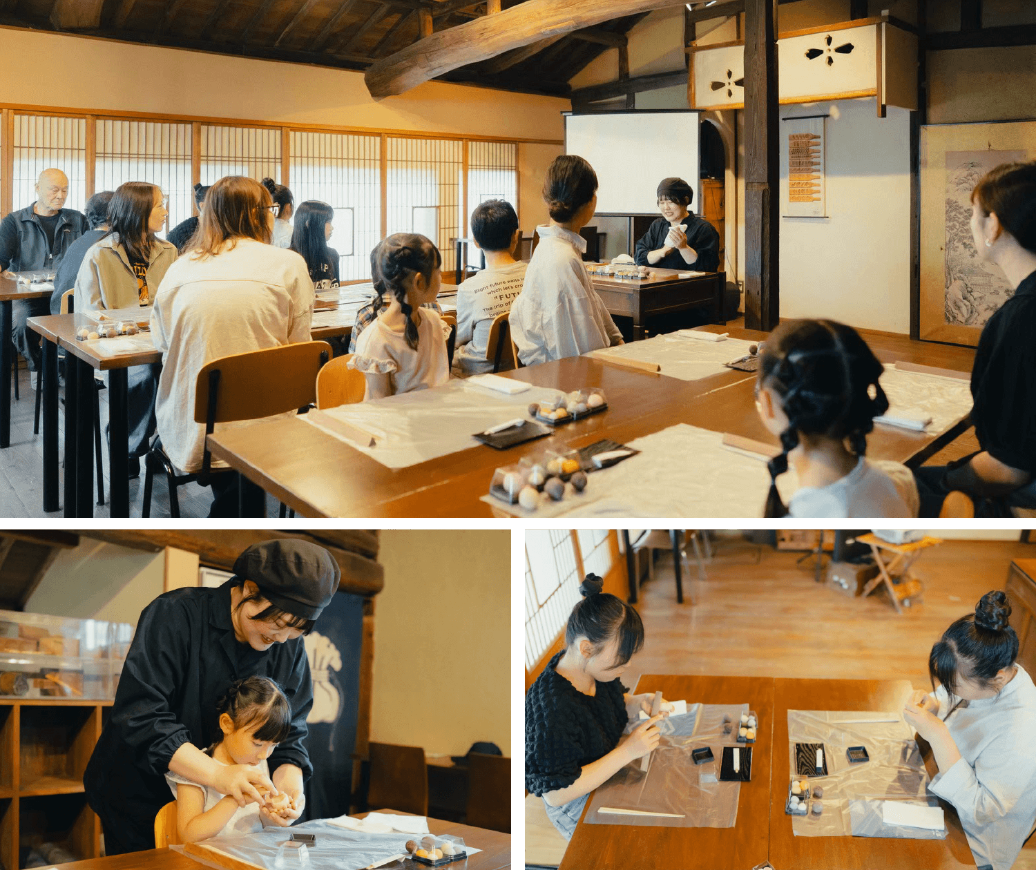 和菓子教室の様子